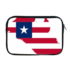 Liberia Flag Map Geography Outline Apple Macbook Pro 17  Zipper Case by Sapixe