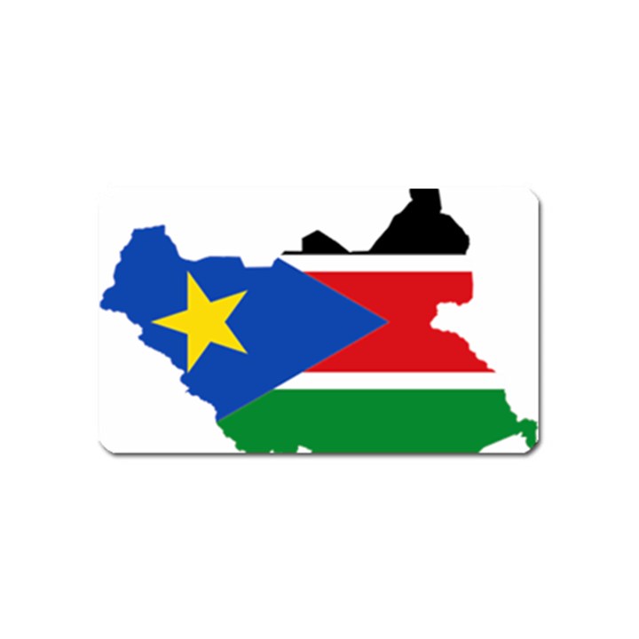 South Sudan Flag Map Geography Magnet (Name Card)