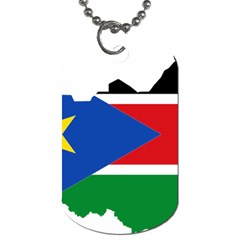 South Sudan Flag Map Geography Dog Tag (two Sides) by Sapixe