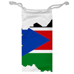 South Sudan Flag Map Geography Jewelry Bag by Sapixe