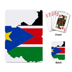 South Sudan Flag Map Geography Playing Cards Single Design (rectangle) by Sapixe