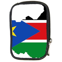 South Sudan Flag Map Geography Compact Camera Leather Case by Sapixe