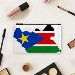 South Sudan Flag Map Geography Cosmetic Bag (small) by Sapixe