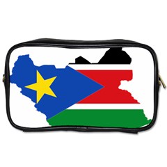 South Sudan Flag Map Geography Toiletries Bag (two Sides) by Sapixe