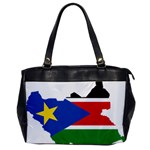 South Sudan Flag Map Geography Oversize Office Handbag Front