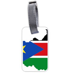 South Sudan Flag Map Geography Luggage Tag (one Side) by Sapixe