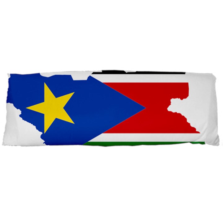 South Sudan Flag Map Geography Body Pillow Case Dakimakura (Two Sides)