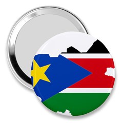 South Sudan Flag Map Geography 3  Handbag Mirrors by Sapixe