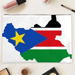 South Sudan Flag Map Geography Cosmetic Bag (xxl) by Sapixe