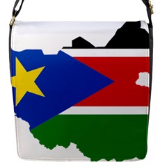 South Sudan Flag Map Geography Flap Closure Messenger Bag (s) by Sapixe