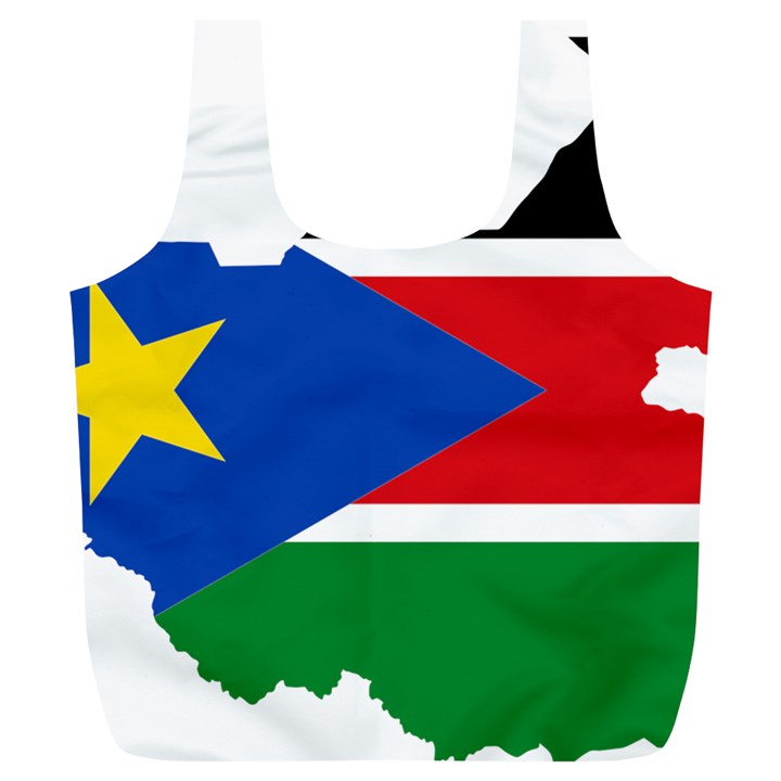 South Sudan Flag Map Geography Full Print Recycle Bag (XL)