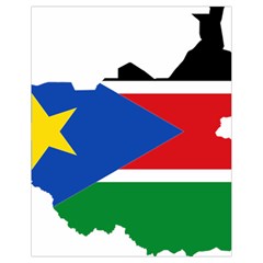 South Sudan Flag Map Geography Drawstring Bag (small) by Sapixe