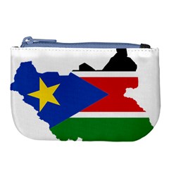 South Sudan Flag Map Geography Large Coin Purse by Sapixe