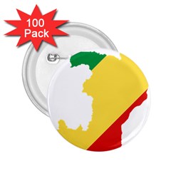 Congo Flag Map Geography Outline 2 25  Buttons (100 Pack)  by Sapixe