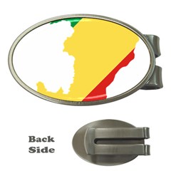 Congo Flag Map Geography Outline Money Clips (oval)  by Sapixe