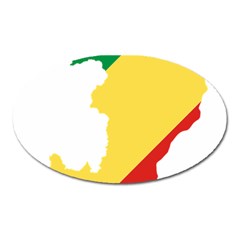 Congo Flag Map Geography Outline Oval Magnet by Sapixe