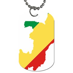 Congo Flag Map Geography Outline Dog Tag (one Side) by Sapixe