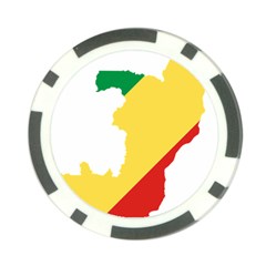 Congo Flag Map Geography Outline Poker Chip Card Guard (10 Pack) by Sapixe