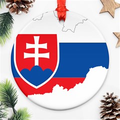 Slovakia Country Europe Flag Ornament (round) by Sapixe