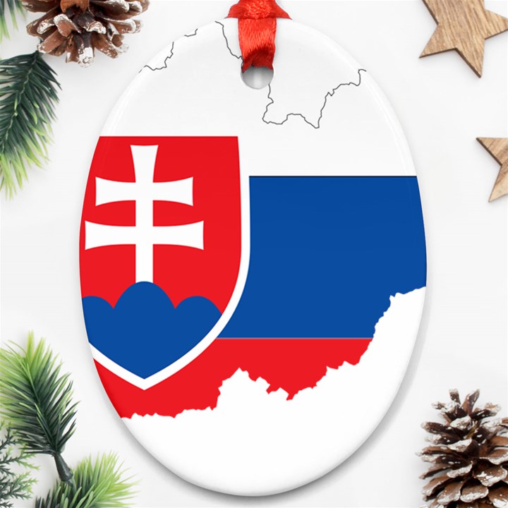 Slovakia Country Europe Flag Ornament (Oval)