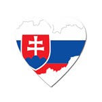 Slovakia Country Europe Flag Heart Magnet Front