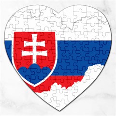 Slovakia Country Europe Flag Jigsaw Puzzle (heart) by Sapixe