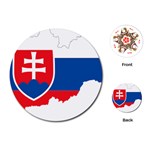 Slovakia Country Europe Flag Playing Cards Single Design (Round) Front