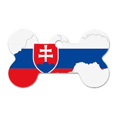 Slovakia Country Europe Flag Dog Tag Bone (one Side) by Sapixe