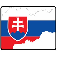 Slovakia Country Europe Flag Fleece Blanket (medium)  by Sapixe