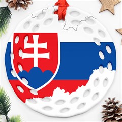 Slovakia Country Europe Flag Ornament (round Filigree) by Sapixe