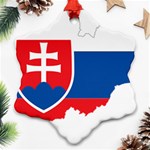 Slovakia Country Europe Flag Ornament (Snowflake) Front