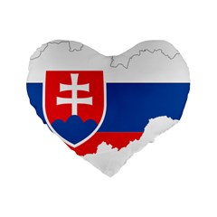 Slovakia Country Europe Flag Standard 16  Premium Heart Shape Cushions