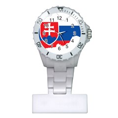 Slovakia Country Europe Flag Plastic Nurses Watch by Sapixe