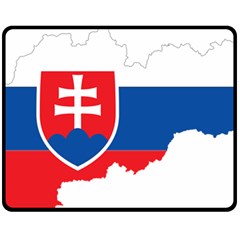 Slovakia Country Europe Flag Double Sided Fleece Blanket (medium)  by Sapixe