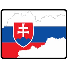 Slovakia Country Europe Flag Double Sided Fleece Blanket (large)  by Sapixe