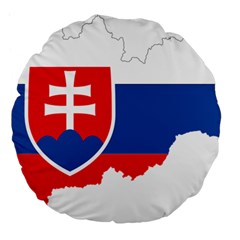 Slovakia Country Europe Flag Large 18  Premium Flano Round Cushions by Sapixe