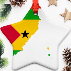 Sao Tome Principe Flag Map Ornament (star) by Sapixe