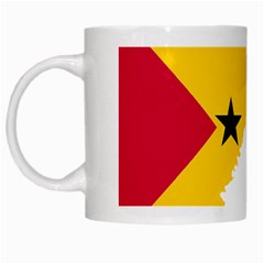 Sao Tome Principe Flag Map White Mugs by Sapixe