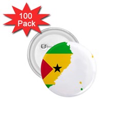 Sao Tome Principe Flag Map 1 75  Buttons (100 Pack)  by Sapixe