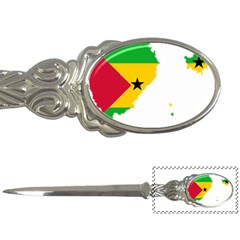 Sao Tome Principe Flag Map Letter Opener by Sapixe