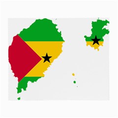 Sao Tome Principe Flag Map Small Glasses Cloth (2 Sides) by Sapixe