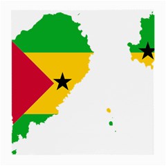 Sao Tome Principe Flag Map Medium Glasses Cloth (2 Sides) by Sapixe