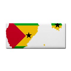 Sao Tome Principe Flag Map Hand Towel by Sapixe