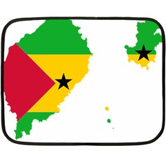 Sao Tome Principe Flag Map Double Sided Fleece Blanket (mini)  by Sapixe