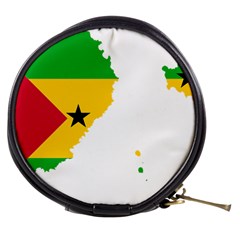 Sao Tome Principe Flag Map Mini Makeup Bag by Sapixe