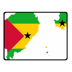 Sao Tome Principe Flag Map Fleece Blanket (small) by Sapixe