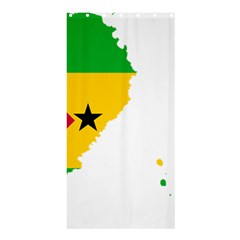 Sao Tome Principe Flag Map Shower Curtain 36  X 72  (stall)  by Sapixe