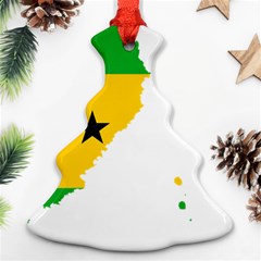 Sao Tome Principe Flag Map Ornament (christmas Tree)  by Sapixe