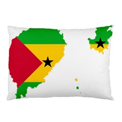 Sao Tome Principe Flag Map Pillow Case (two Sides) by Sapixe