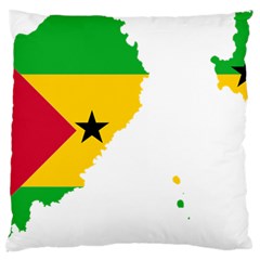 Sao Tome Principe Flag Map Large Cushion Case (one Side) by Sapixe